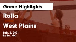 Rolla  vs West Plains  Game Highlights - Feb. 4, 2021