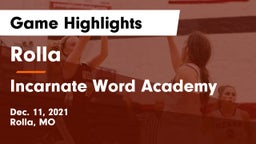 Rolla  vs Incarnate Word Academy Game Highlights - Dec. 11, 2021