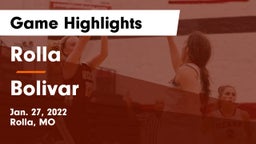 Rolla  vs Bolivar  Game Highlights - Jan. 27, 2022