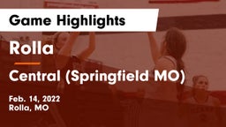 Rolla  vs Central  (Springfield MO) Game Highlights - Feb. 14, 2022
