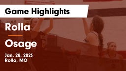 Rolla  vs Osage  Game Highlights - Jan. 28, 2023