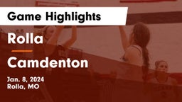 Rolla  vs Camdenton  Game Highlights - Jan. 8, 2024