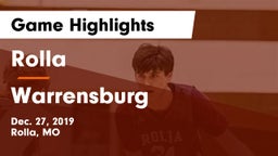 Rolla  vs Warrensburg Game Highlights - Dec. 27, 2019