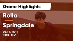 Rolla  vs Springdale  Game Highlights - Dec. 5, 2019