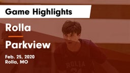 Rolla  vs Parkview  Game Highlights - Feb. 25, 2020