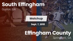 Matchup: South Effingham vs. Effingham County  2018