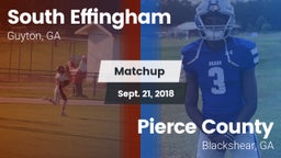 Matchup: South Effingham vs. Pierce County  2018