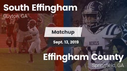 Matchup: South Effingham vs. Effingham County  2019