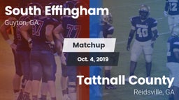 Matchup: South Effingham vs. Tattnall County  2019