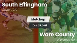 Matchup: South Effingham vs. Ware County  2019