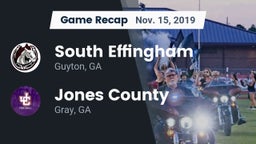 Recap: South Effingham  vs. Jones County  2019