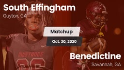 Matchup: South Effingham vs. Benedictine  2020