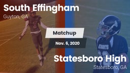 Matchup: South Effingham vs. Statesboro High 2020