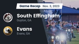 Recap: South Effingham  vs. Evans  2023