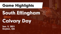 South Effingham  vs Calvary Day  Game Highlights - Jan. 5, 2021
