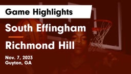 South Effingham  vs Richmond Hill  Game Highlights - Nov. 7, 2023