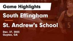 South Effingham  vs St. Andrew's School Game Highlights - Dec. 27, 2023