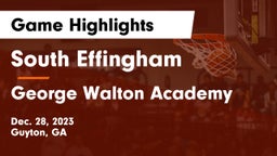 South Effingham  vs George Walton Academy Game Highlights - Dec. 28, 2023