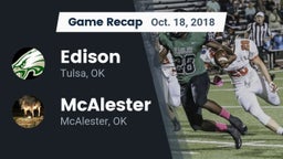 Recap: Edison  vs. McAlester  2018