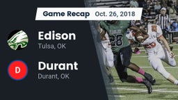 Recap: Edison  vs. Durant  2018