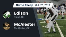 Recap: Edison  vs. McAlester  2019