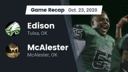 Recap: Edison  vs. McAlester  2020