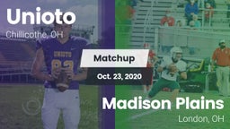 Matchup: Unioto  vs. Madison Plains  2020