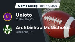 Recap: Unioto  vs. Archbishop McNicholas  2020