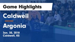 Caldwell  vs Argonia Game Highlights - Jan. 30, 2018