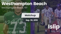 Matchup: Westhampton Beach vs. Islip  2016