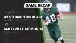 Recap: Westhampton Beach  vs. Amityville Memorial  2016