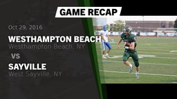 Recap: Westhampton Beach  vs. Sayville  2016