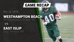 Recap: Westhampton Beach  vs. East Islip  2016