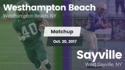 Matchup: Westhampton Beach vs. Sayville  2017