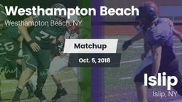 Matchup: Westhampton Beach vs. Islip  2018