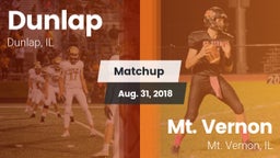 Matchup: Dunlap  vs. Mt. Vernon  2018