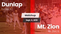 Matchup: Dunlap  vs. Mt. Zion  2019