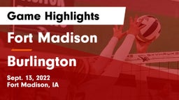 Fort Madison  vs Burlington  Game Highlights - Sept. 13, 2022
