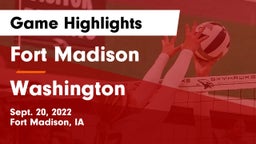 Fort Madison  vs Washington  Game Highlights - Sept. 20, 2022