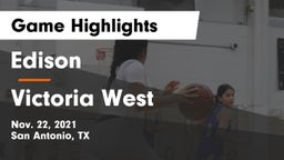 Edison  vs Victoria West  Game Highlights - Nov. 22, 2021