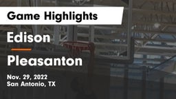 Edison  vs Pleasanton  Game Highlights - Nov. 29, 2022