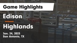 Edison  vs Highlands  Game Highlights - Jan. 24, 2023