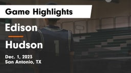 Edison  vs Hudson Game Highlights - Dec. 1, 2023