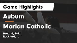 Auburn  vs Marian Catholic  Game Highlights - Nov. 16, 2022