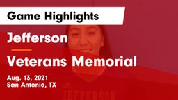 Jefferson  vs Veterans Memorial  Game Highlights - Aug. 13, 2021