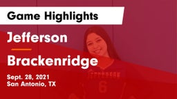 Jefferson  vs Brackenridge  Game Highlights - Sept. 28, 2021