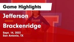 Jefferson  vs Brackenridge  Game Highlights - Sept. 14, 2022