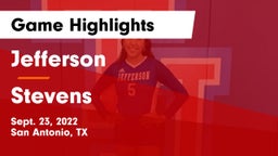 Jefferson  vs Stevens  Game Highlights - Sept. 23, 2022