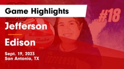 Jefferson  vs Edison  Game Highlights - Sept. 19, 2023
