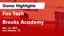 Fox Tech  vs Brooks Academy Game Highlights - Nov. 22, 2019
